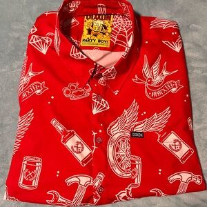 DIXXON Red Graphic Men's Shirt